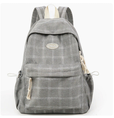 Classic Plaid Pattern School Backpack Stornfield