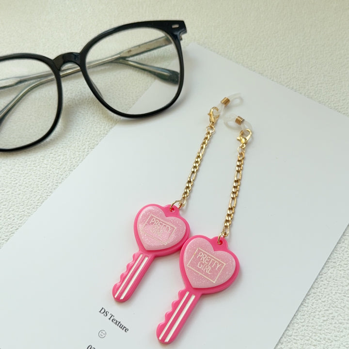 Heart-Shaped Key Dangle Earrings Stornfield