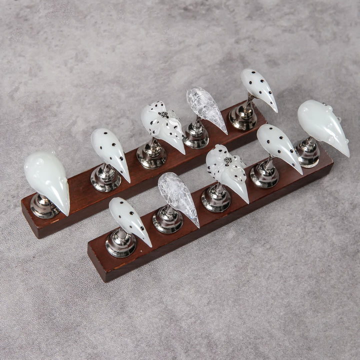 Artistic Stiletto Press-On Nail Set with Unique Designs