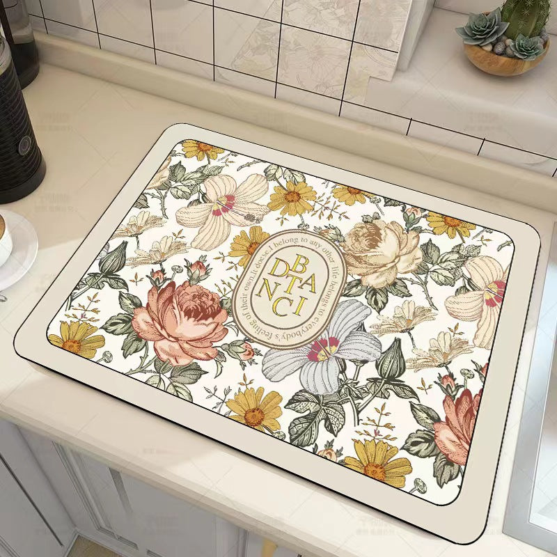 Floral Decorative Kitchen Mat Stornfield