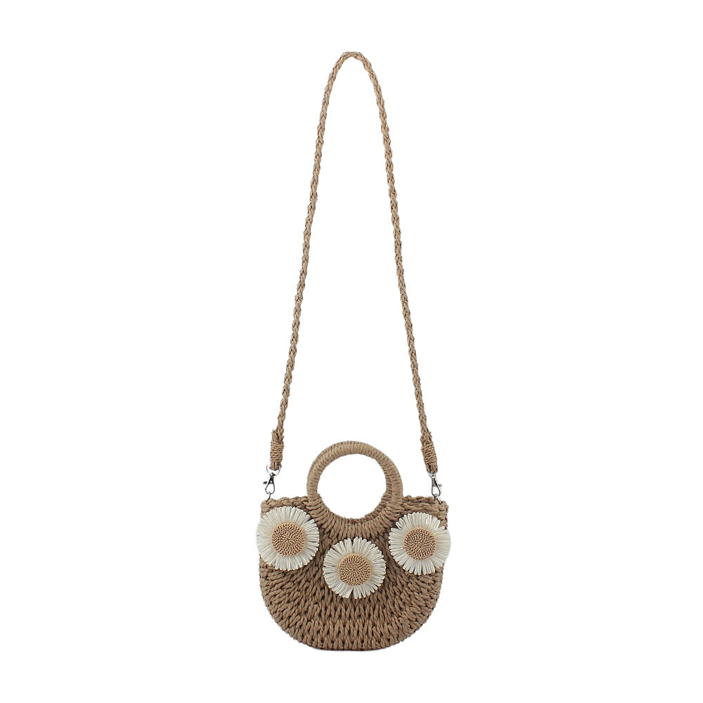 Handwoven shoulder bag with decorative elements Stornfield