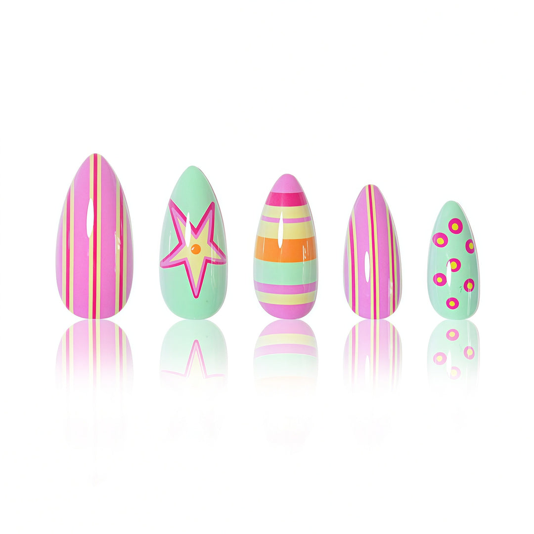 Thematic Artistic Press-On Nail Enhancements Stornfield