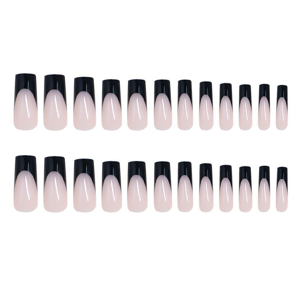 Glamorous artificial nails with modern tips and transparent accents Stornfield