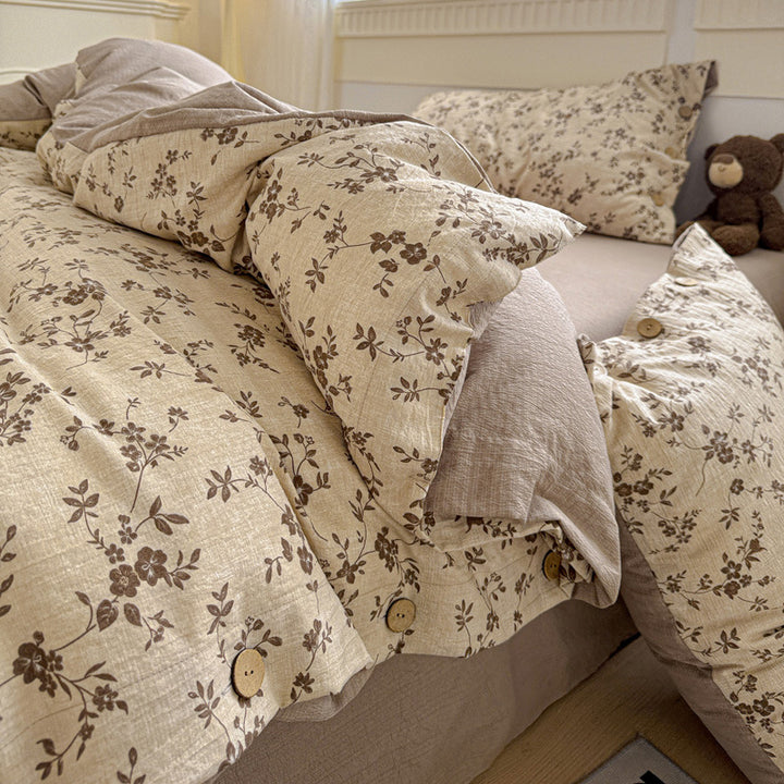 Floral Embroidered Bedding Set