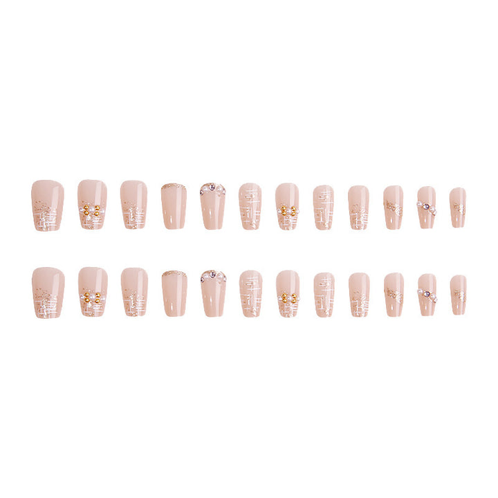 Decorative Bejeweled Press-On Nail Set