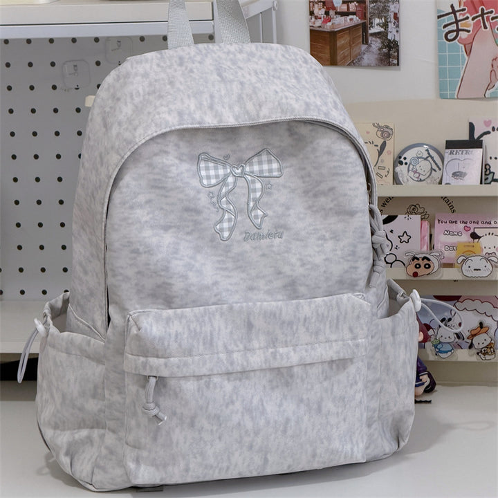 Stylish Embroidered Bow Pattern Backpack Stornfield