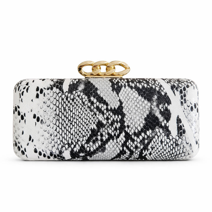 Textured Snakeskin Clutch