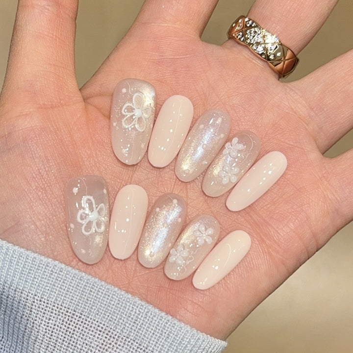Artificial nails with romantic flower designs Stornfield 1787307536