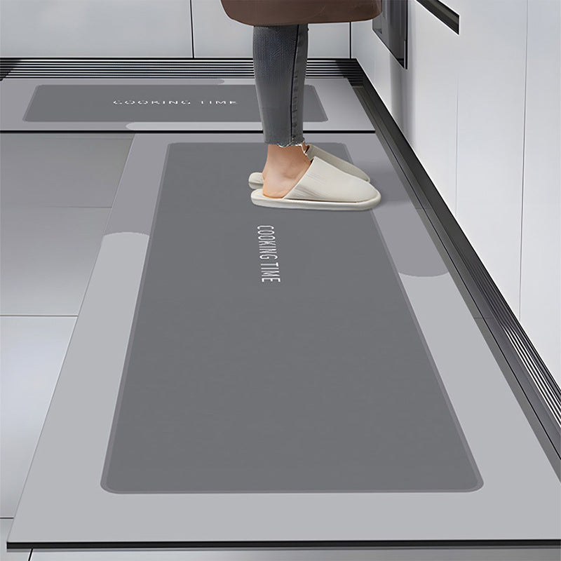 Marble-Printed Kitchen Floor Mat