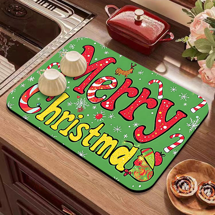 Festive Winter-Themed Kitchen Counter Mat Stornfield