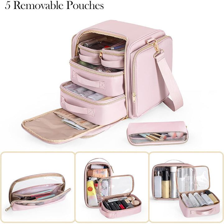 Cosmetic bag with multiple compartments Stornfield