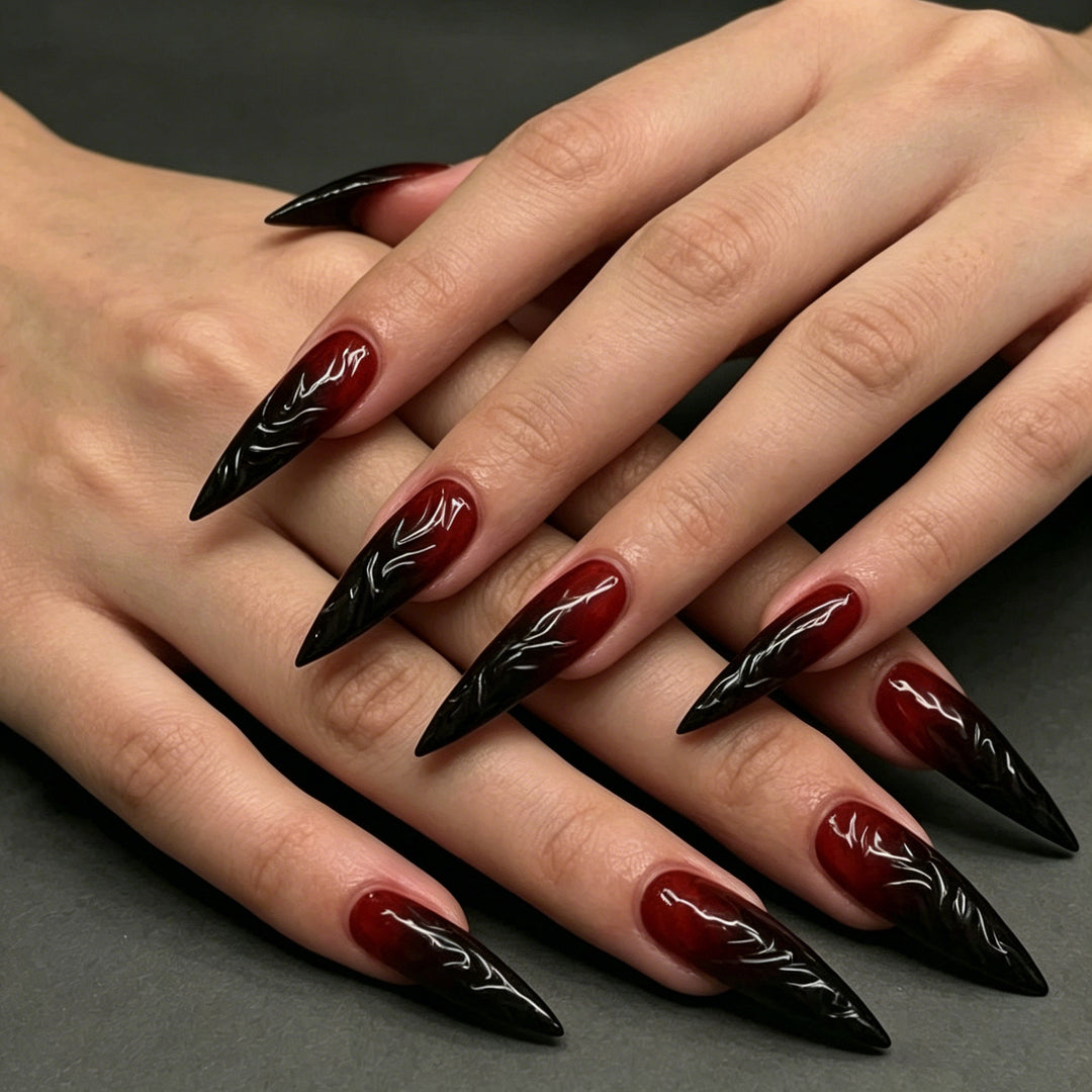 Elegant Long Stiletto Nail Art Extensions Stornfield
