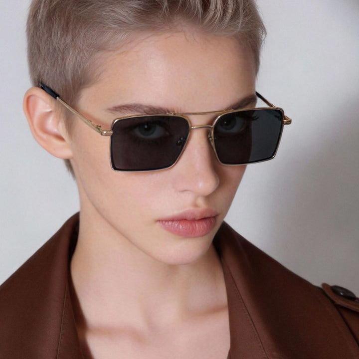Women’s fashion rectangular glasses with stylish metal frame Stornfield