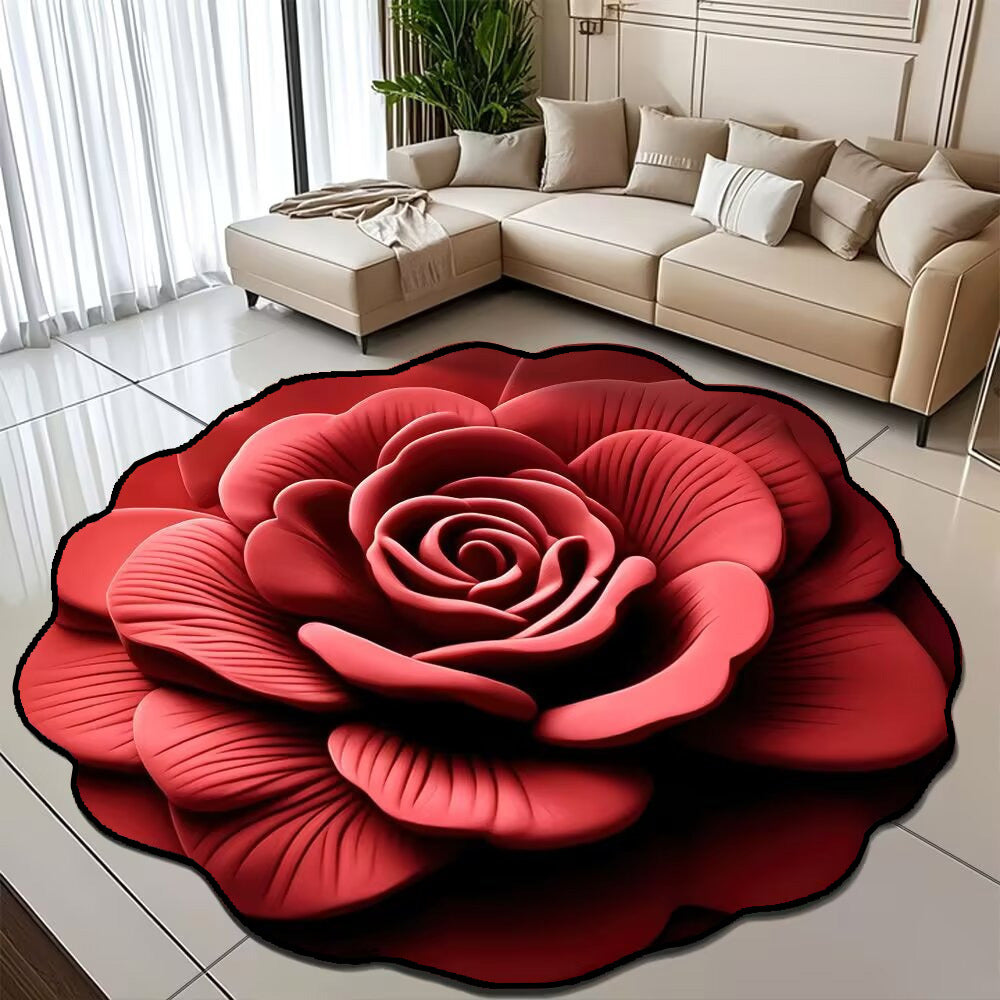 Floral Shaped Area Rug