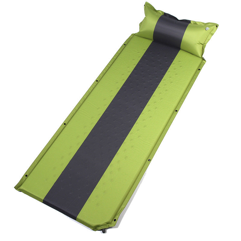 self-inflating camping sleeping pad with integrated pillow and waterproof foam core Stornfield
