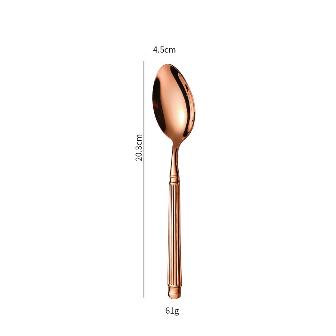 Elegant dessert spoon with exclusive surface design Stornfield