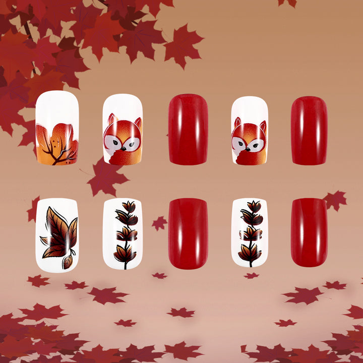 Creative Forest-Themed Nail Art Set Stornfield