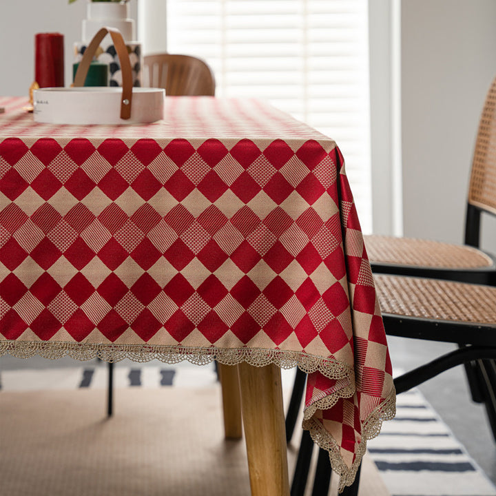 Elegant Checkered Table Cover