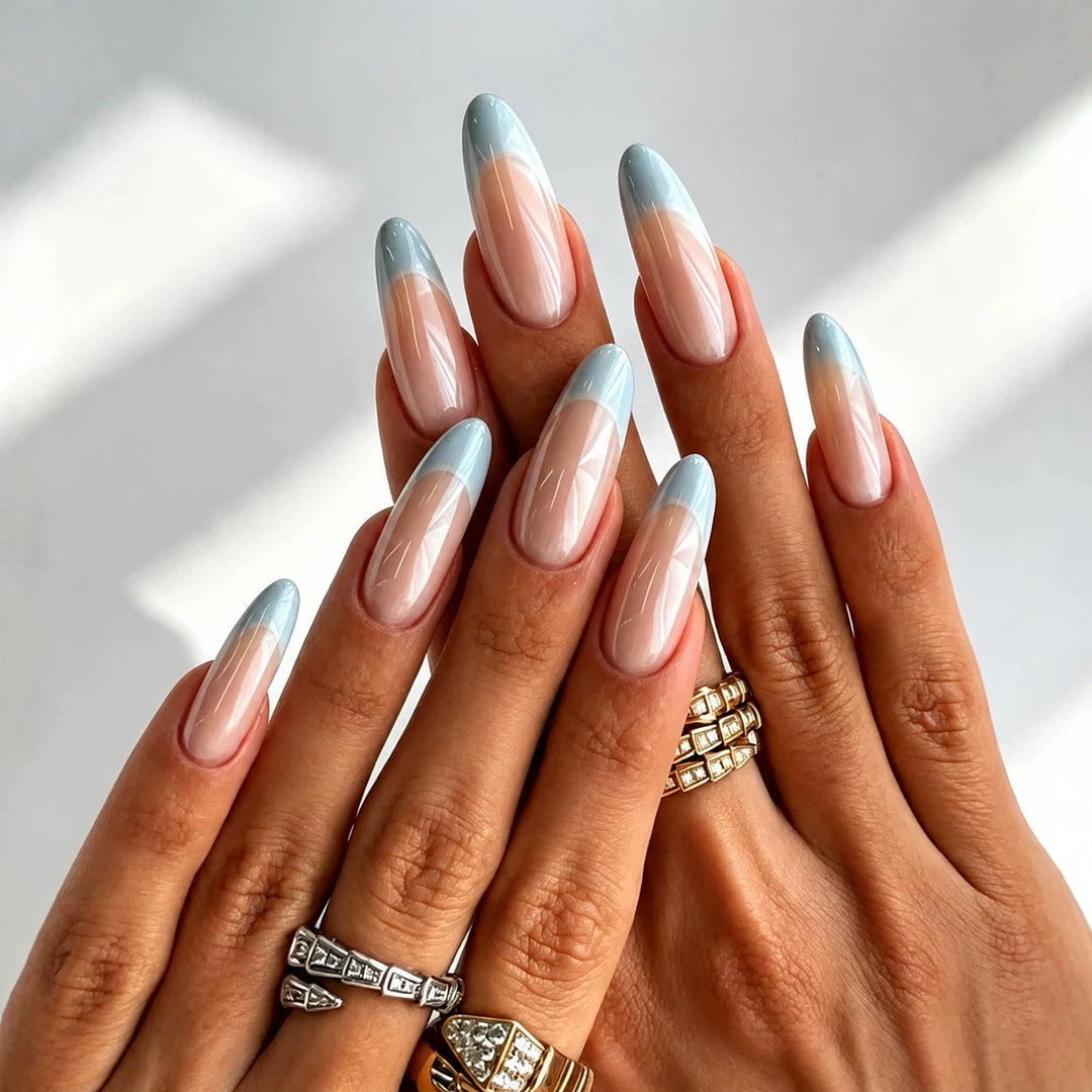 Elegant French Tip Acrylic Nail Extensions