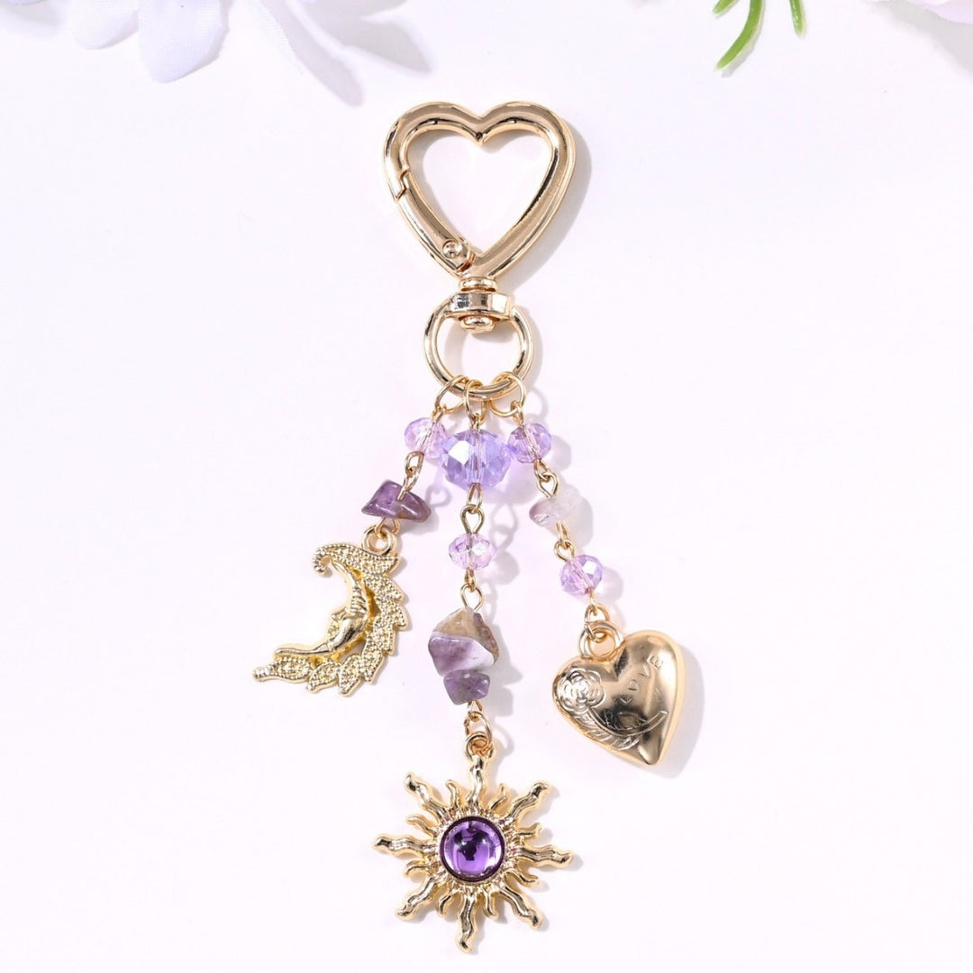 Keychain with Sparkling Sun Motif Stornfield