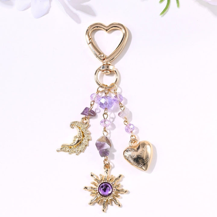 Keychain with Sparkling Sun Motif Stornfield