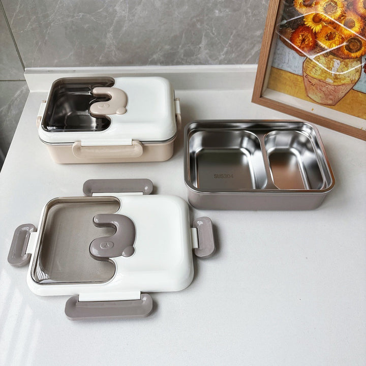 Dual-Compartment Stainless Steel Meal Prep Container