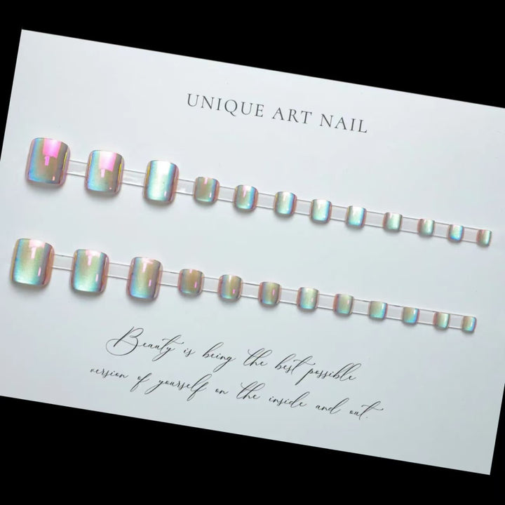 Artistic Holographic Press-On Nail Tips Stornfield