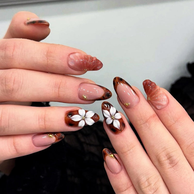 Decorative Floral Press-On Nail Set Stornfield 1787294358