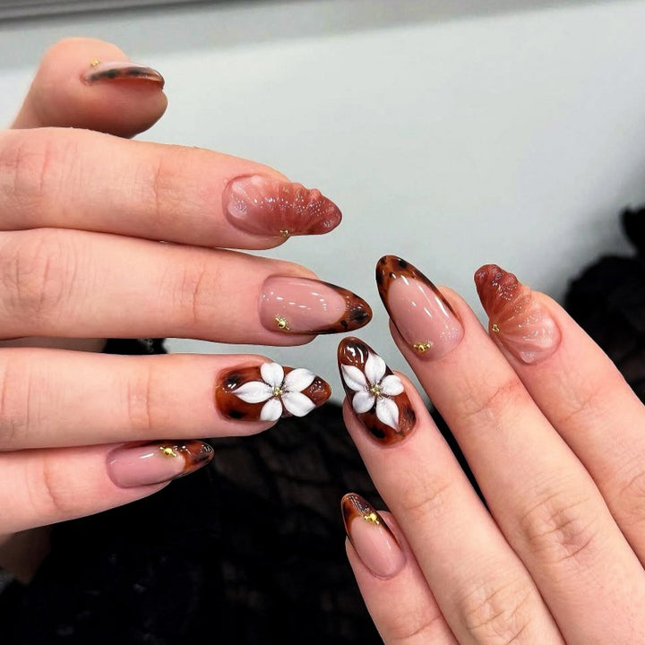 Decorative Floral Press-On Nail Set Stornfield 1787294358