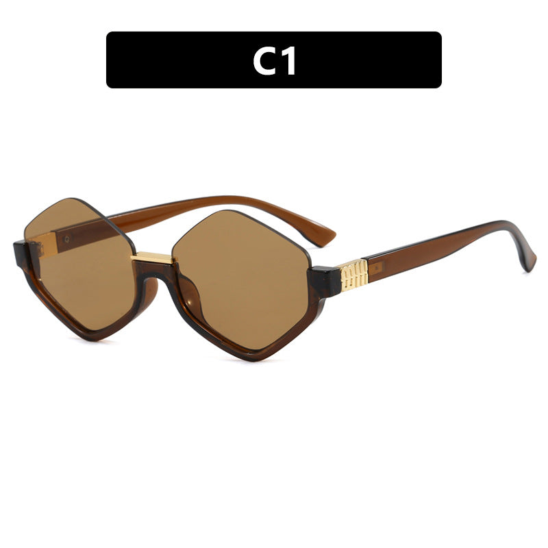 Women's fashionable sunglasses with trendy hexagonal frame and protective lenses Stornfield