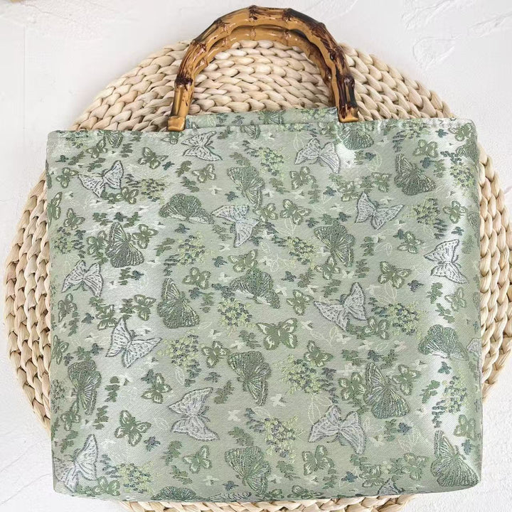 Elegant Handbag with Bamboo Handles Stornfield