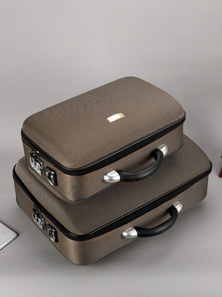 Hard-shell suitcase with elegant exterior finish and integrated safety lock Stornfield