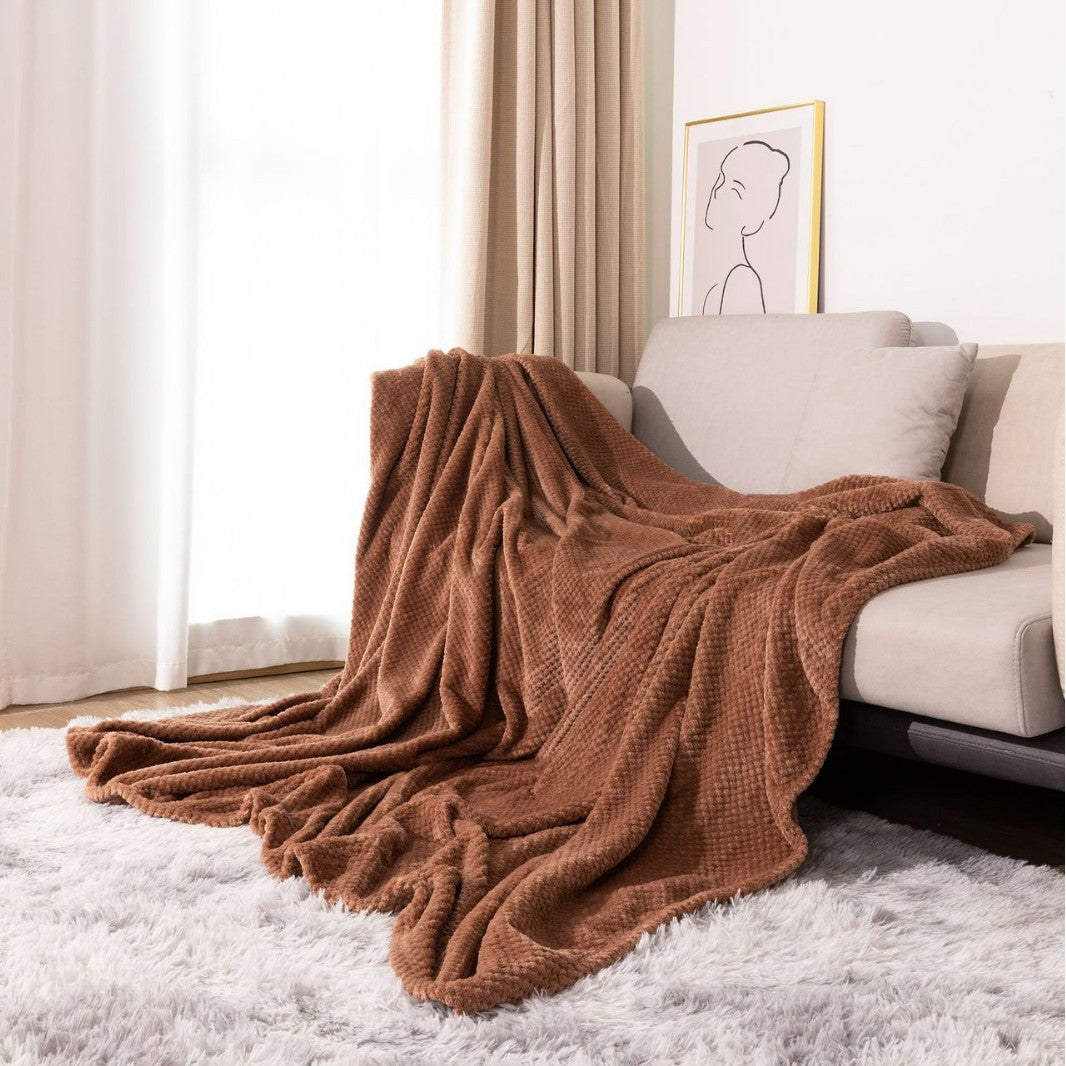 Textured Knit Throw Blanket