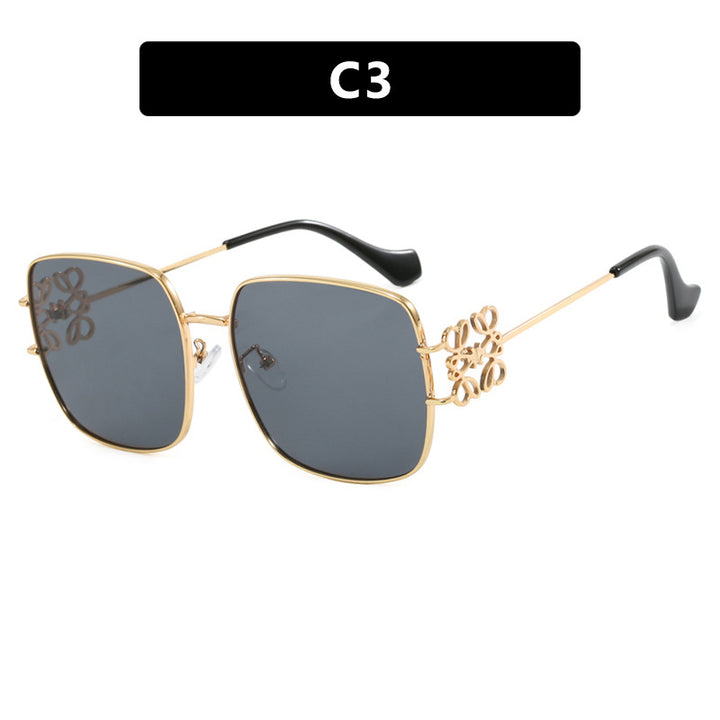 Ladies square sunglasses with delicate design and luxurious metal frame Stornfield