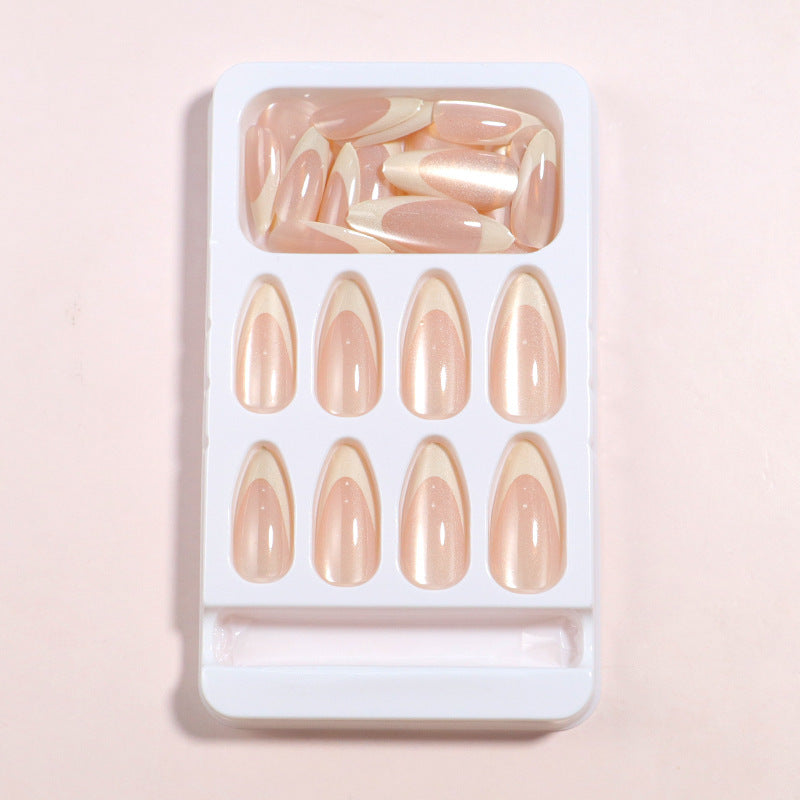 Glossy Long Almond-Shaped Press-On Nail Set Stornfield