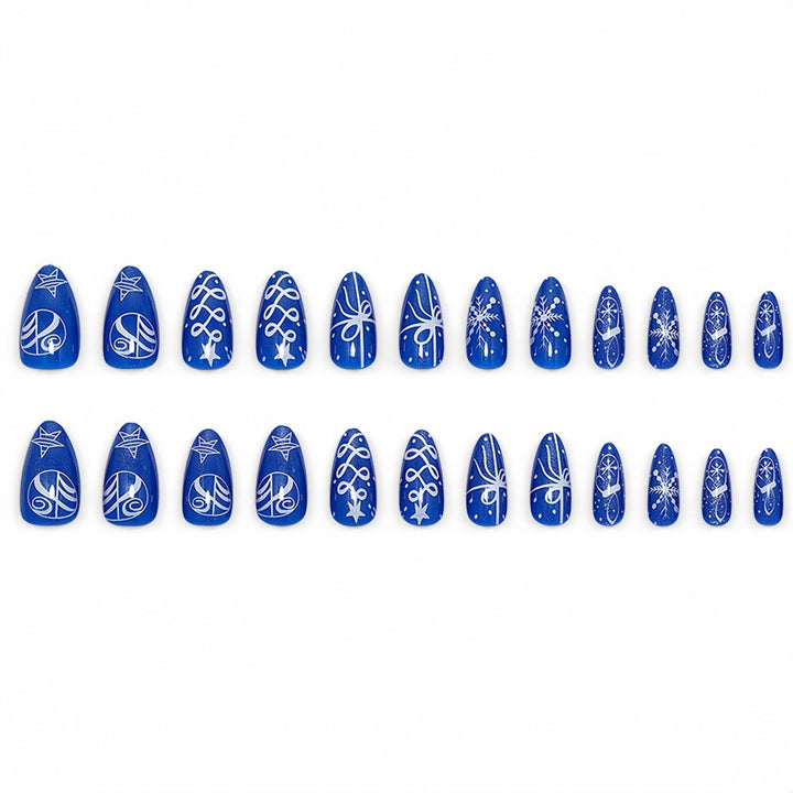Artificial nails with festive winter design Stornfield