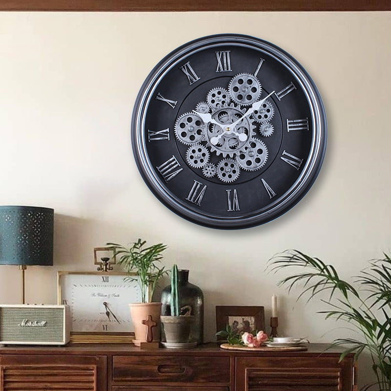 Wall clock with modern mechanical design Stornfield