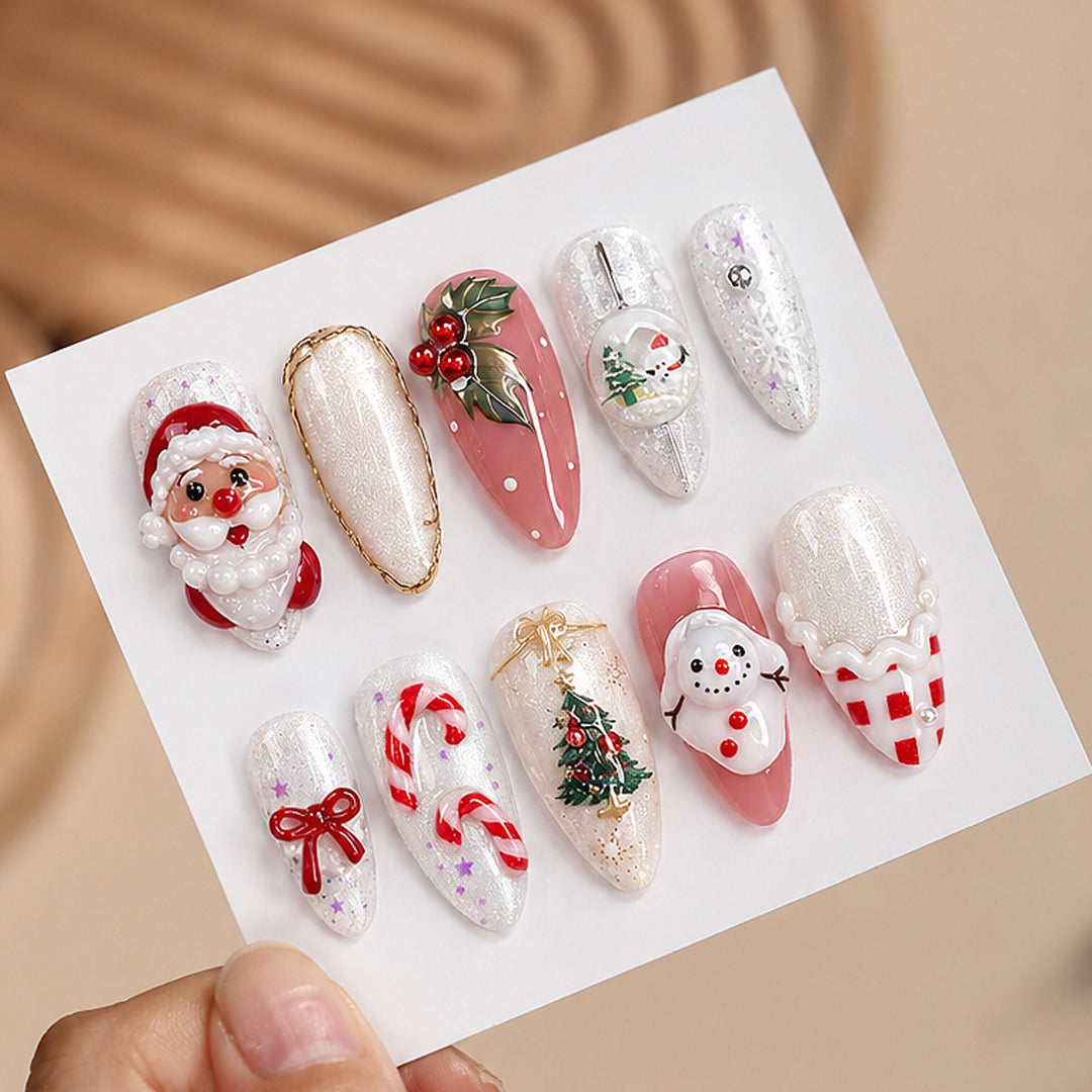Festive motif artificial nails Stornfield