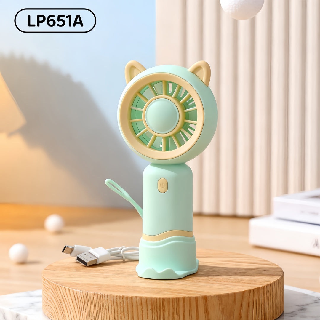 Women Portable USB Hand Fan with Cute Designs Stornfield