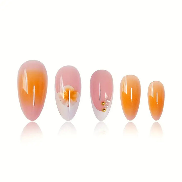 Artistic Floral Design Press-On Nail Set Stornfield