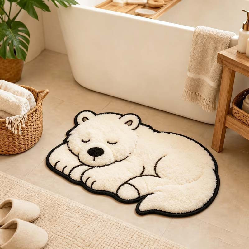Horse-Themed Plush Bath Mat