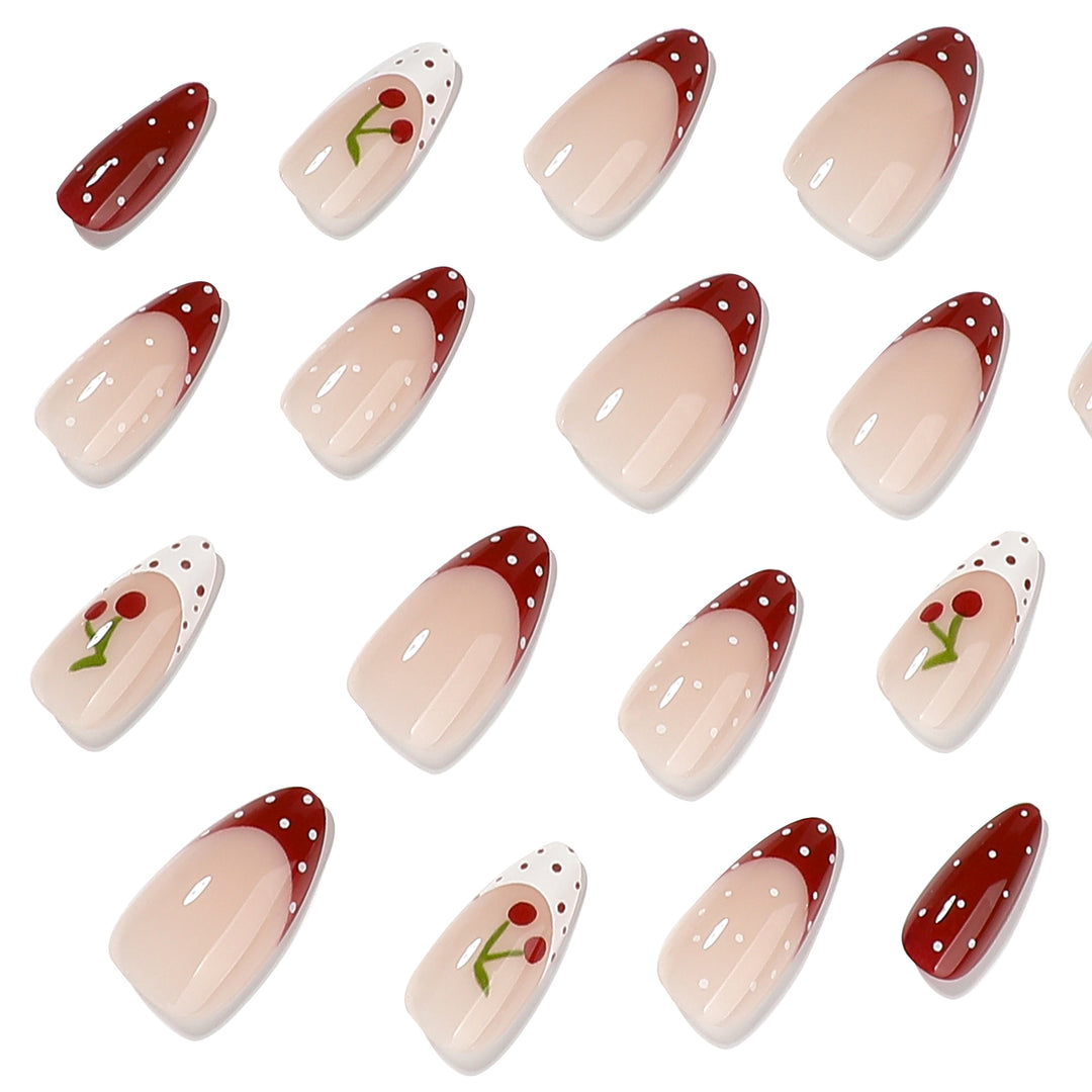 Artful Nail Extensions with Fruity Cherry Design Stornfield