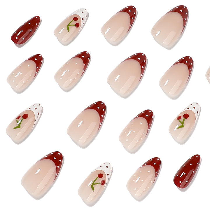 Artful Nail Extensions with Fruity Cherry Design Stornfield