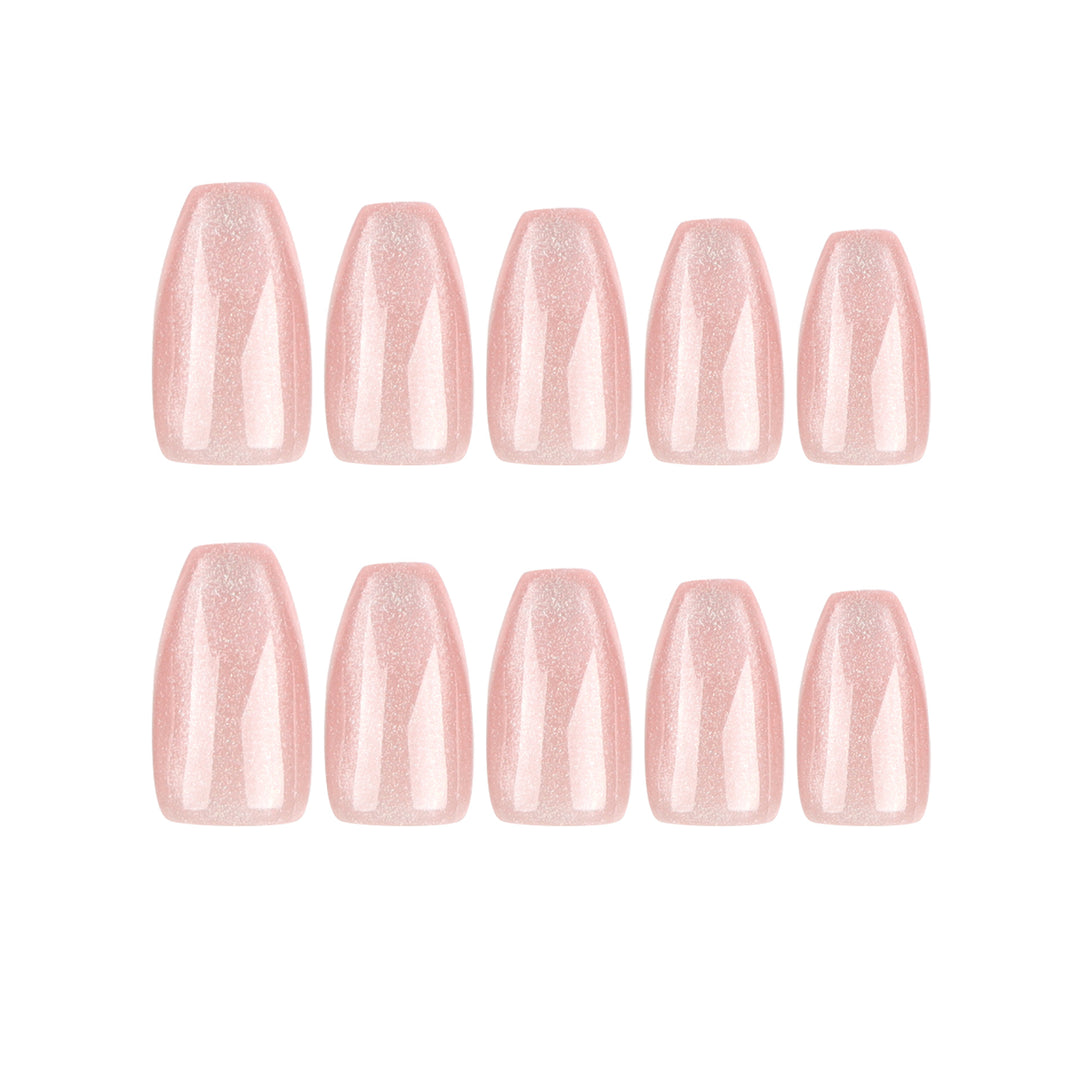 Glamorous artificial nails with glitter and ombre design Stornfield