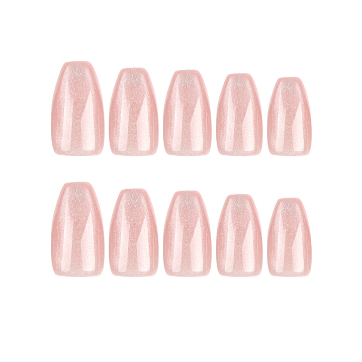 Glamorous artificial nails with glitter and ombre design Stornfield