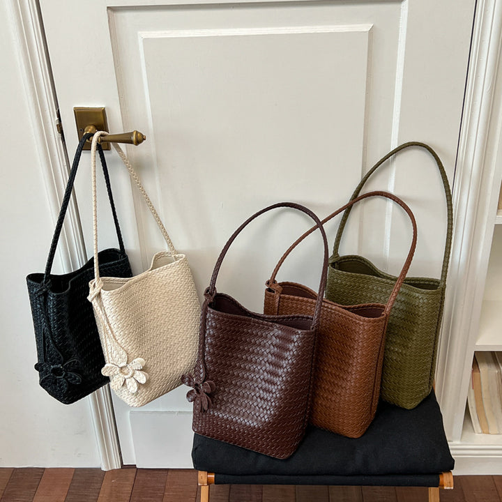 Woven Leather Elegance Tote