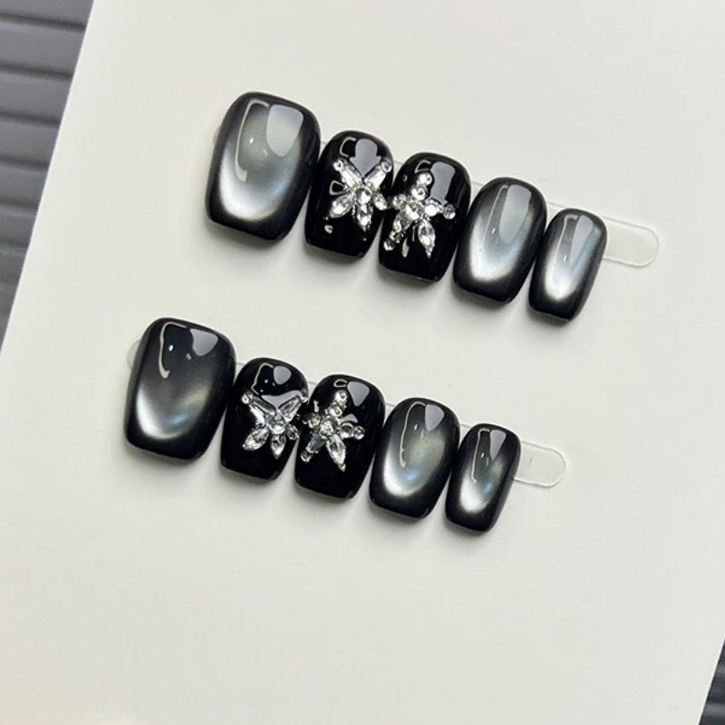 Sparkling Decorative Press-On Nail Set