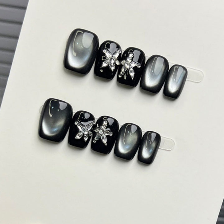 Sparkling Decorative Press-On Nail Set