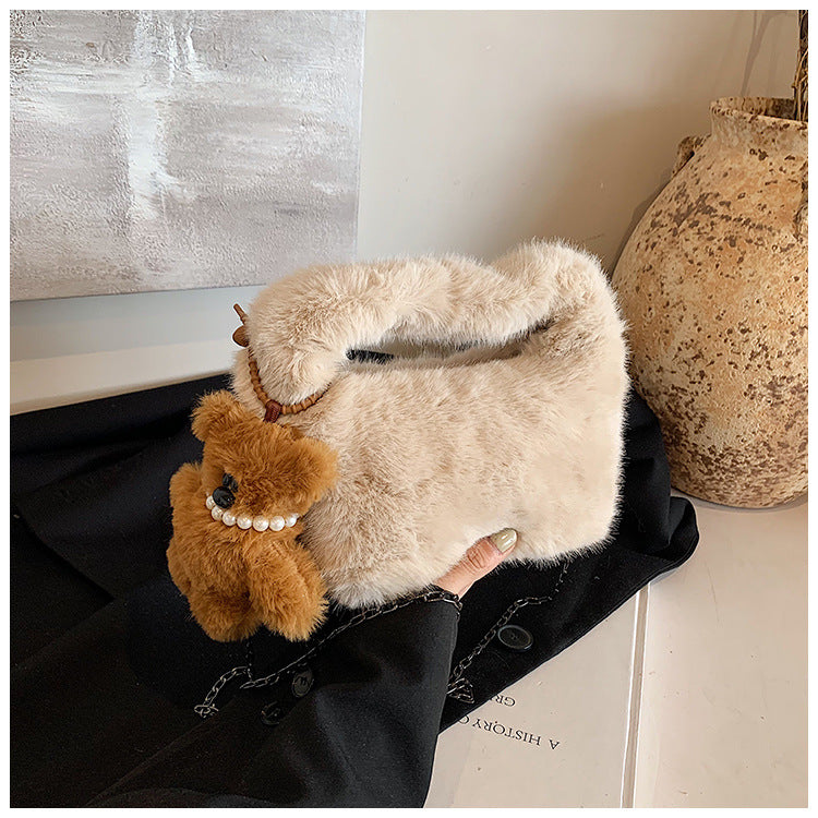 Plush Fur Mini Handbag
