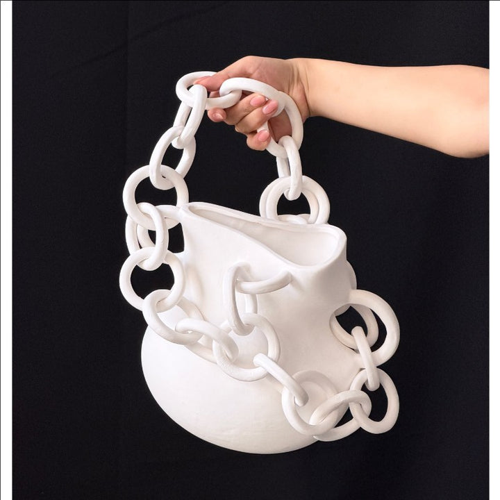 Decorative Vase with Decorated Chain